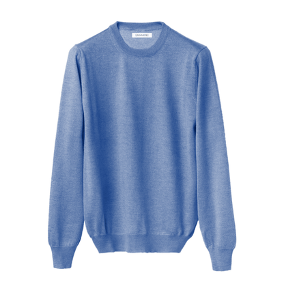Maglia Uomo in misto Cashmere, Seta e Lana Merino Extrafine Girocollo - StepByStep