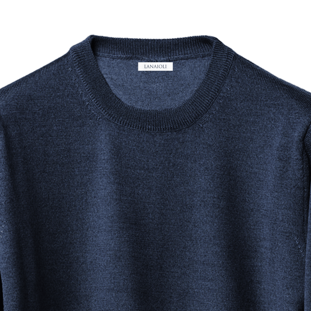 Maglia Uomo in misto Cashmere, Seta e Lana Merino Extrafine Girocollo - StepByStep