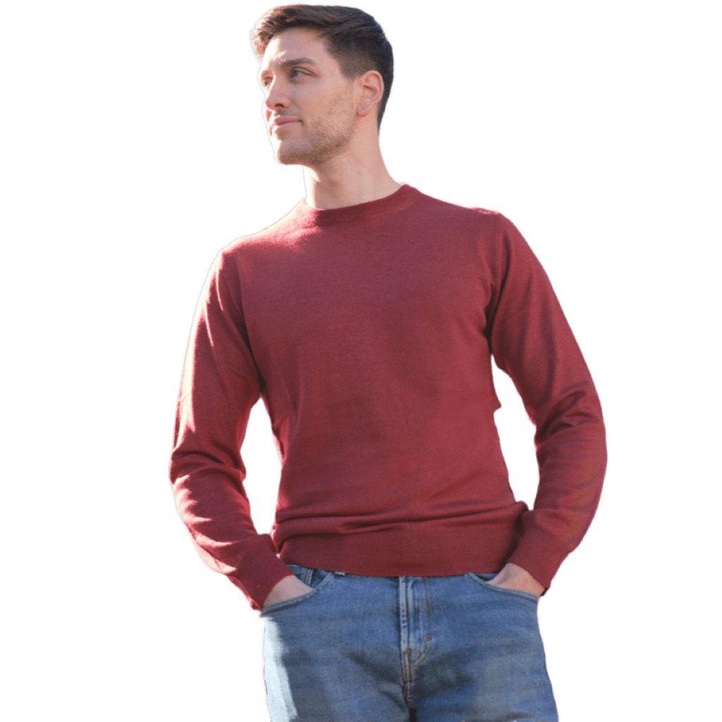 Maglia Uomo in misto Cashmere, Seta e Lana Merino Extrafine Girocollo - StepByStep