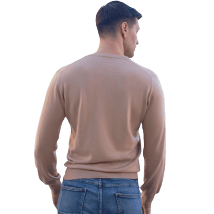 Maglia Uomo in misto Cashmere, Seta e Lana Merino Extrafine Scollo a V - StepByStep