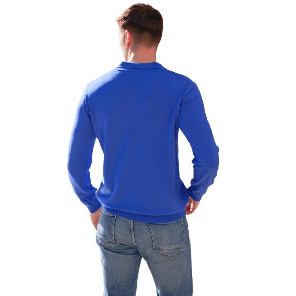 Maglia uomo leggera lana merino extrafine tipo Polo - StepByStep