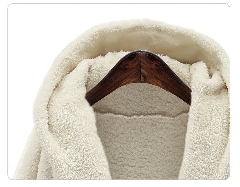 Maglione con cappuccio in pile da donna Cappotto cardigan in cashmere di agnello solido Cappotto da donna Casual in peluche Autunno Inverno Top in cotone a maniche lunghe - StepByStepNow