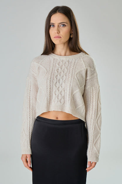 Maglione con trecce in Lana Merinos - Caterina - StepByStep