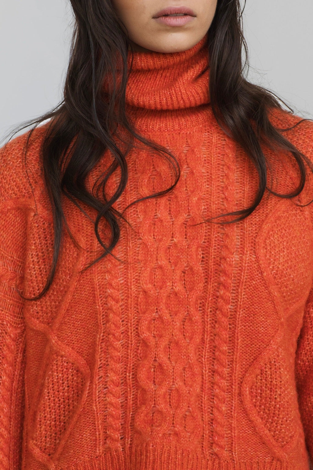 Maglione con treccia in Lana Merinos - Saffira - StepByStep