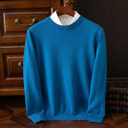 Maglione di lana merino con o - collo da uomo autunno inverno Nuovo versatile pullover di base in cashmere maglione di maglieria da lavoro casual - StepByStepNow