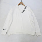 Maglione femminile a maniche lunghe con scollo a V invernale in maglia jacquard con lettera Top classico casual accogliente da donna 2026 - StepByStepNow