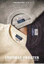 Maglione girocollo in ciniglia casual Maden per uomo Maglieria beige calda e delicata sulla pelle Autunno Inverno Maglione morbido tinta unita di base - StepByStepNow