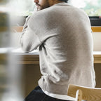 Maglione girocollo in ciniglia casual Maden per uomo Maglieria beige calda e delicata sulla pelle Autunno Inverno Maglione morbido tinta unita di base - StepByStepNow