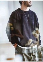 Maglione girocollo in ciniglia casual Maden per uomo Maglieria beige calda e delicata sulla pelle Autunno Inverno Maglione morbido tinta unita di base - StepByStepNow