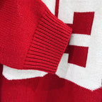 Maglione lavorato a maglia da donna con numero di colore a contrasto StepByStepNow