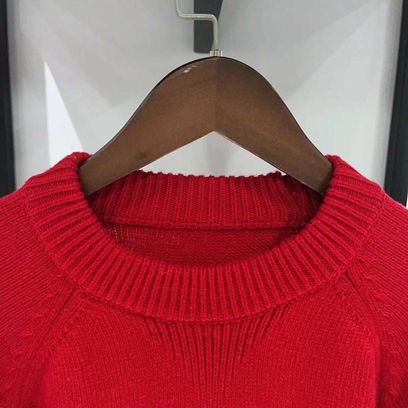 Maglione lavorato a maglia da donna con numero di colore a contrasto StepByStepNow
