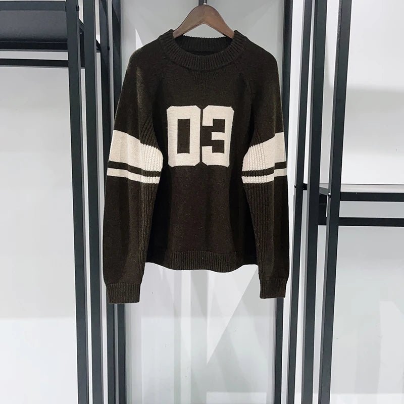 Maglione lavorato a maglia da donna con numero di colore a contrasto StepByStepNow