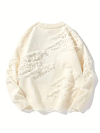 Maglione pullover strappato in tessuto lavorato a maglia effetto consumato. - StepByStepNow