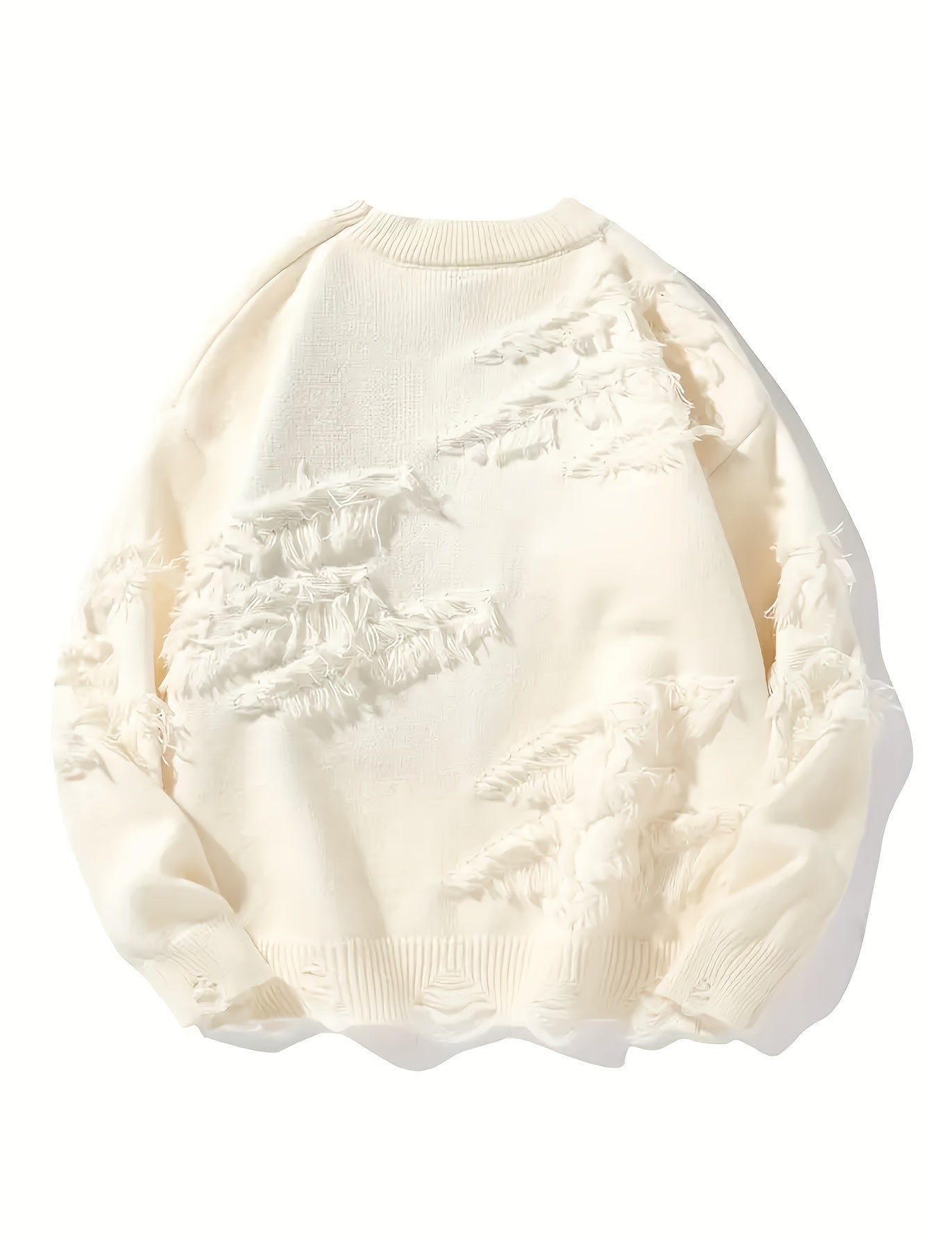 Maglione pullover strappato in tessuto lavorato a maglia effetto consumato. - StepByStepNow