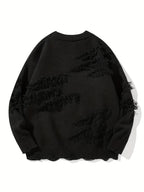 Maglione pullover strappato in tessuto lavorato a maglia effetto consumato. - StepByStepNow