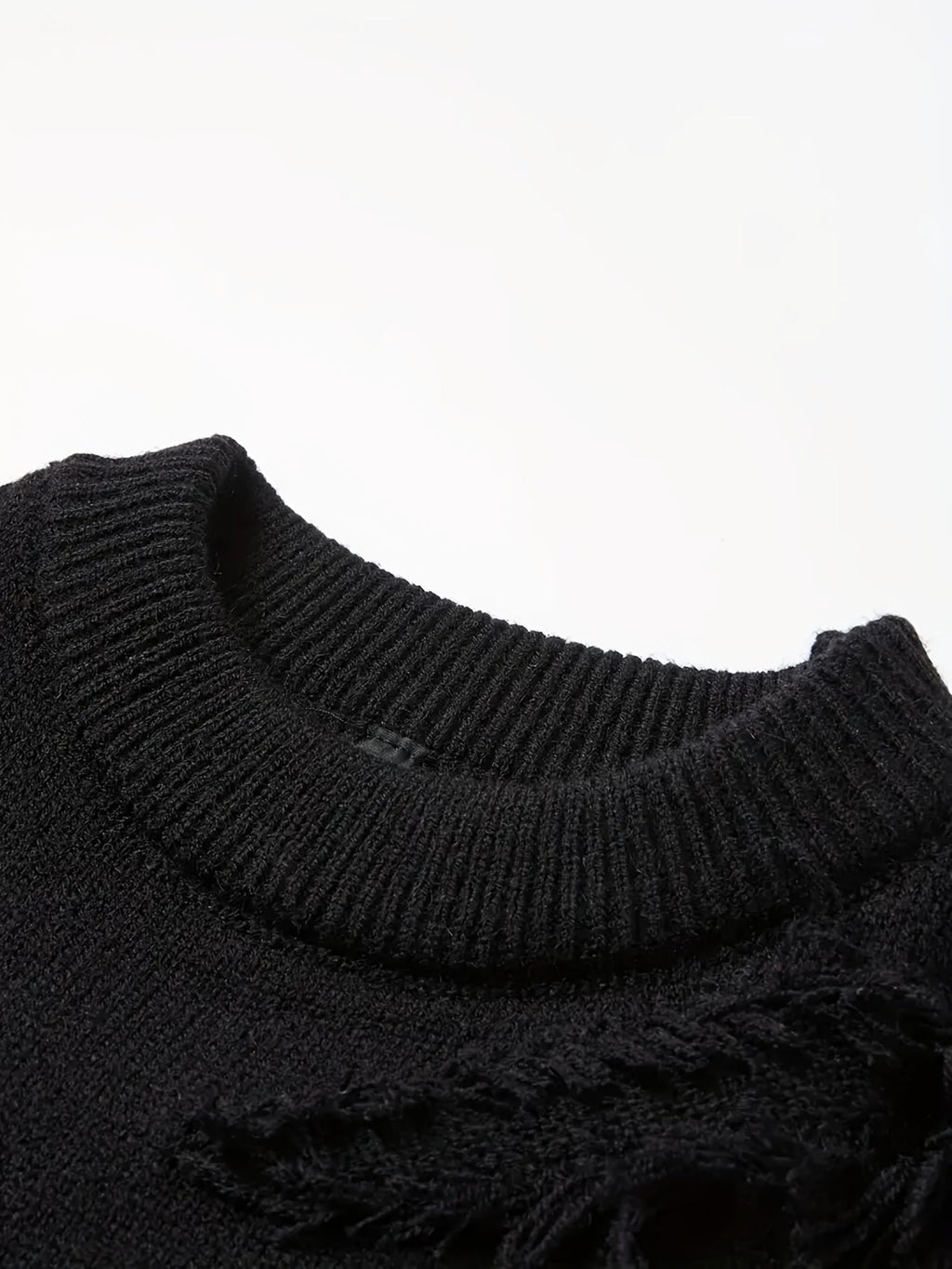 Maglione pullover strappato in tessuto lavorato a maglia effetto consumato. - StepByStepNow