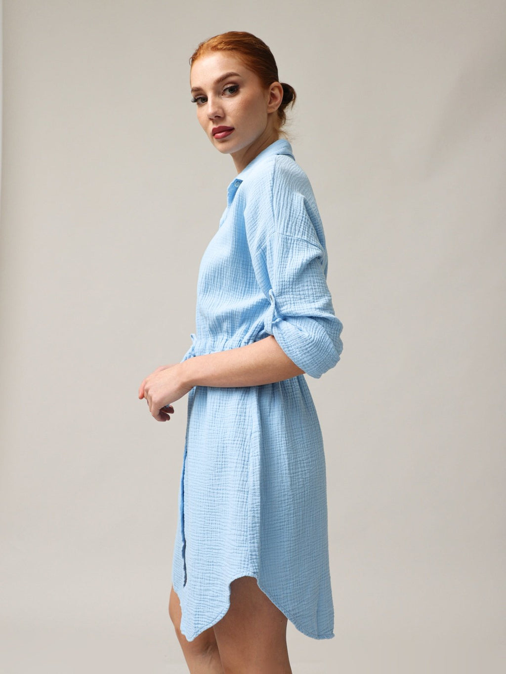 Marškinių tipo muslino suknelė - StepByStep