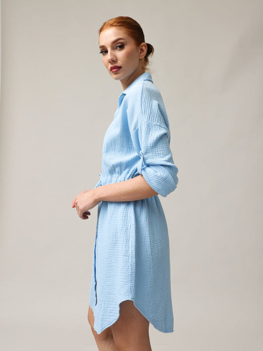 Marškinių tipo muslino suknelė - StepByStep