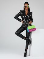 MEATPACKING Patent Leather Double - Breasted Blazer BYMANYC ® New York - StepByStep