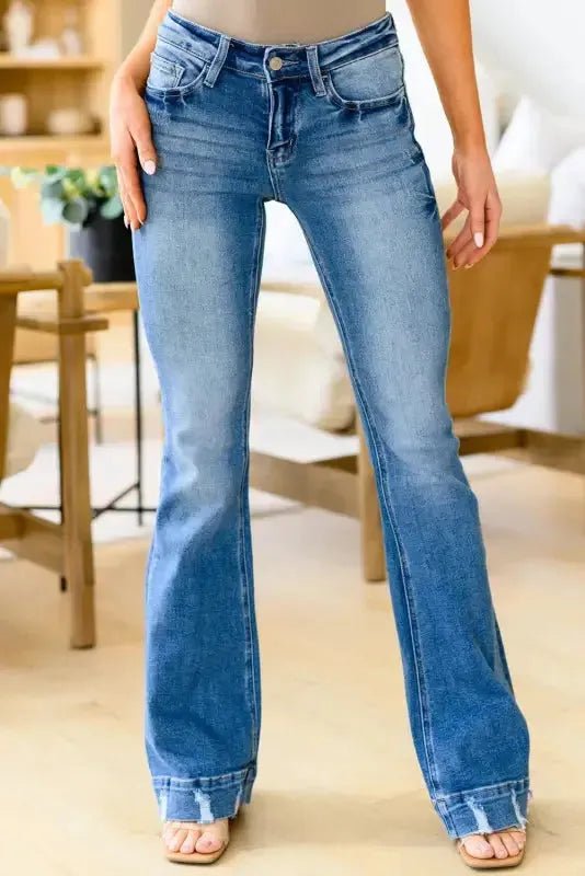 Medium Wash Flare Jeans - StepByStep