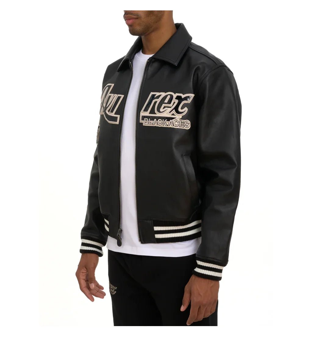 Men Hip Hop Sheep skin Varsity Jacket Embroidered Diamond Classic Casual - StepByStep