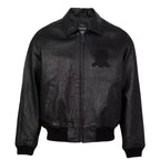 Men Hip Hop Sheep skin Varsity Jacket Embroidered Diamond Classic Casual - StepByStep