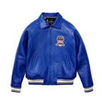 Men Hip Hop Sheep skin Varsity Jacket Embroidered Diamond Classic Casual - StepByStep
