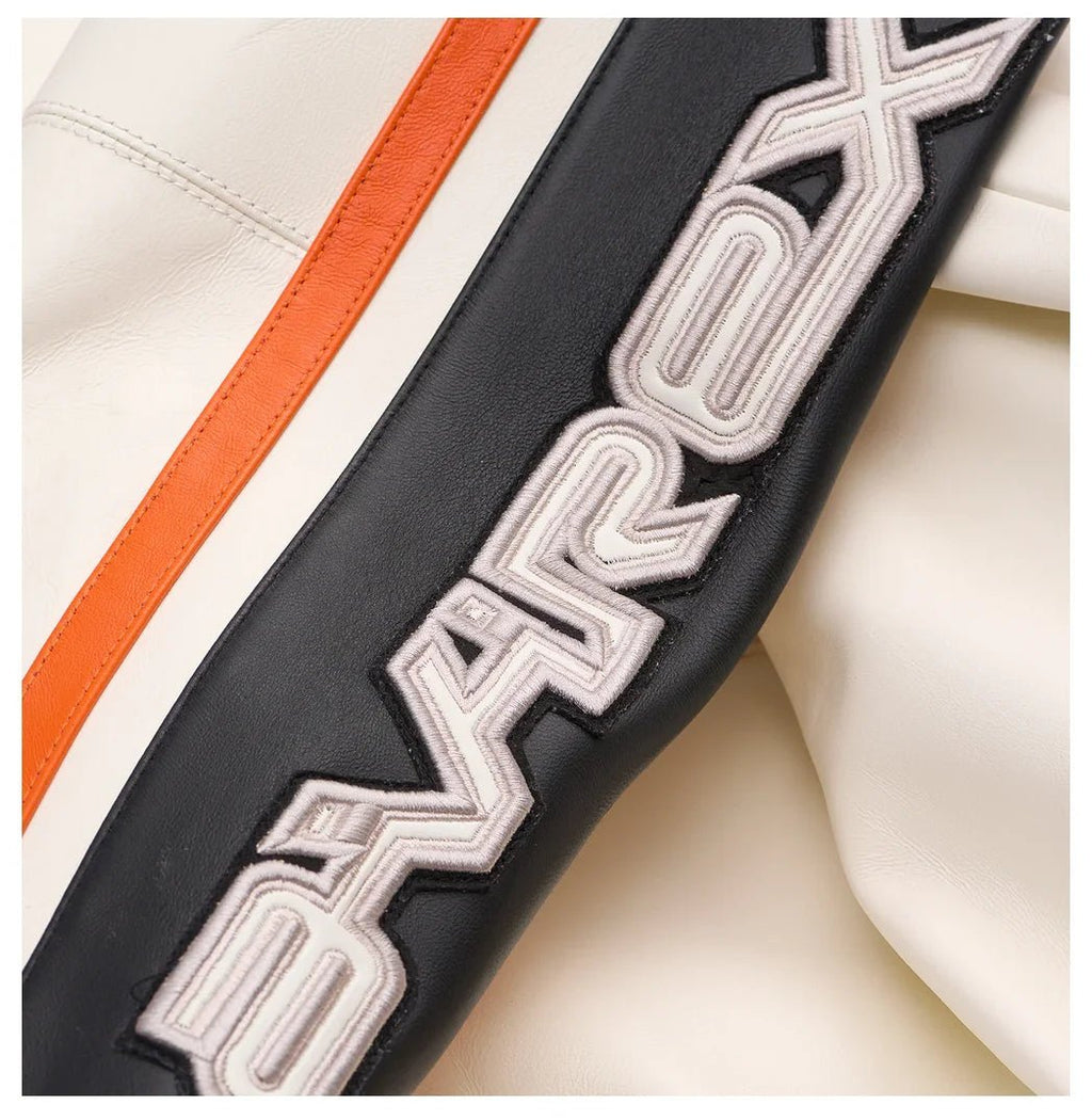 Men Hip Hop Sheep skin Varsity Jacket Embroidered Diamond Classic Casual - StepByStep