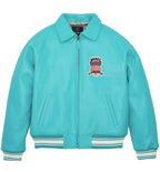 Men Hip Hop Sheep skin Varsity Jacket Embroidered Diamond Classic Casual - StepByStep