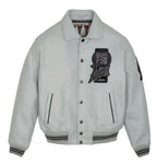 Men Hip Hop Sheep skin Varsity Jacket Embroidered Diamond Classic Casual - StepByStep