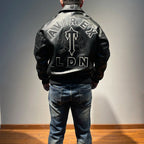 Men Hip Hop Sheep skin Varsity Jacket Embroidered Diamond Classic Casual - StepByStep