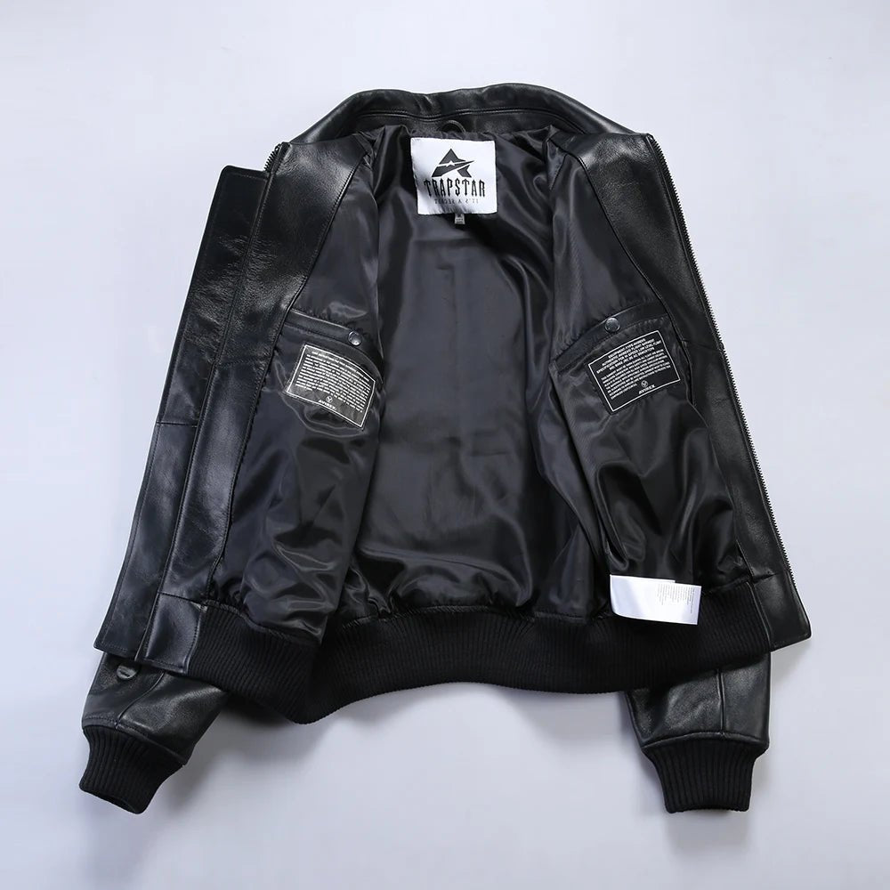 Men Hip Hop Sheep skin Varsity Jacket Embroidered Diamond Classic Casual - StepByStep