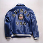 Men Hip Hop Sheep skin Varsity Jacket Embroidered Diamond Classic Casual - StepByStep