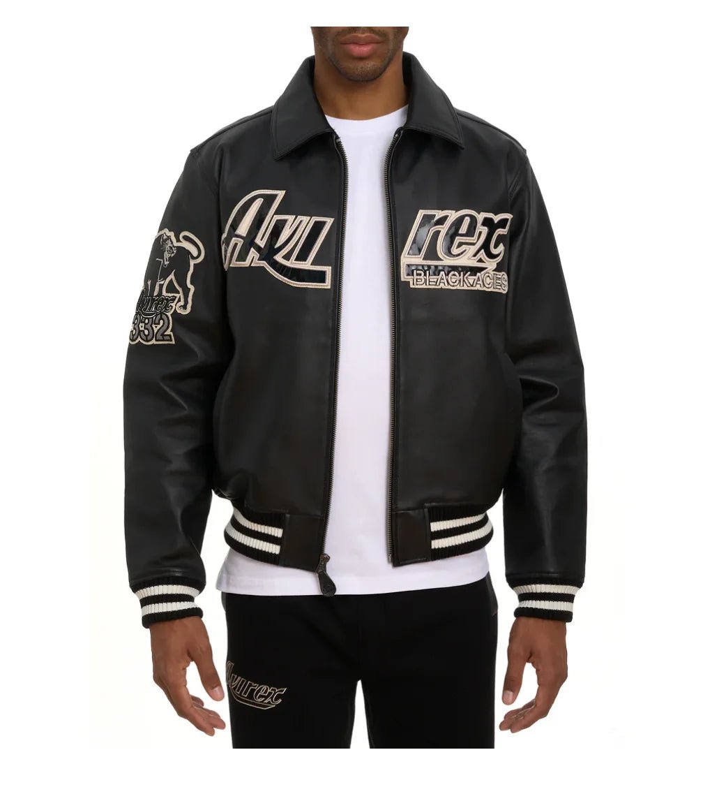 Men Hip Hop Sheep skin Varsity Jacket Embroidered Diamond Classic Casual - StepByStep