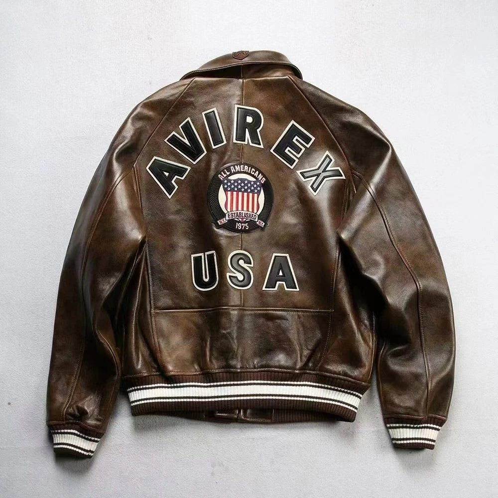 Men Hip Hop Sheep skin Varsity Jacket Embroidered Diamond Classic Casual - StepByStep