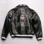 Men Hip Hop Sheep skin Varsity Jacket Embroidered Diamond Classic Casual - StepByStep