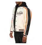 Men Hip Hop Sheep skin Varsity Jacket Embroidered Diamond Classic Casual - StepByStep