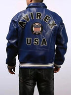 Men Hip Hop Sheep skin Varsity Jacket Embroidered Diamond Classic Casual - StepByStep