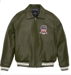 Men Hip Hop Sheep skin Varsity Jacket Embroidered Diamond Classic Casual - StepByStep