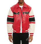 Men Hip Hop Sheep skin Varsity Jacket Embroidered Diamond Classic Casual - StepByStep