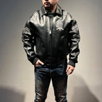 Men Hip Hop Sheep skin Varsity Jacket Embroidered Diamond Classic Casual - StepByStep