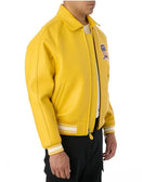 Men Hip Hop Sheep skin Varsity Jacket Embroidered Diamond Classic Casual - StepByStep