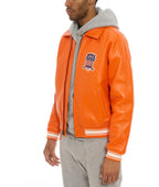 Men Hip Hop Sheep skin Varsity Jacket Embroidered Diamond Classic Casual - StepByStep