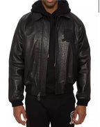 Men Hip Hop Sheep skin Varsity Jacket Embroidered Diamond Classic Casual - StepByStep