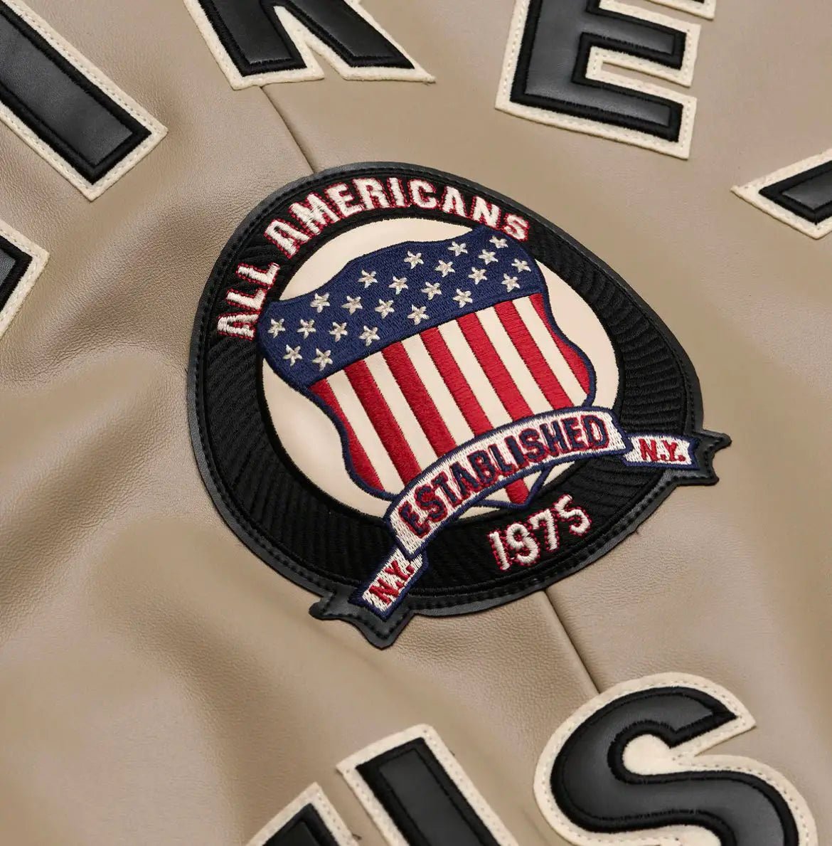 Men Hip Hop Sheep skin Varsity Jacket Embroidered Diamond Classic Casual - StepByStep