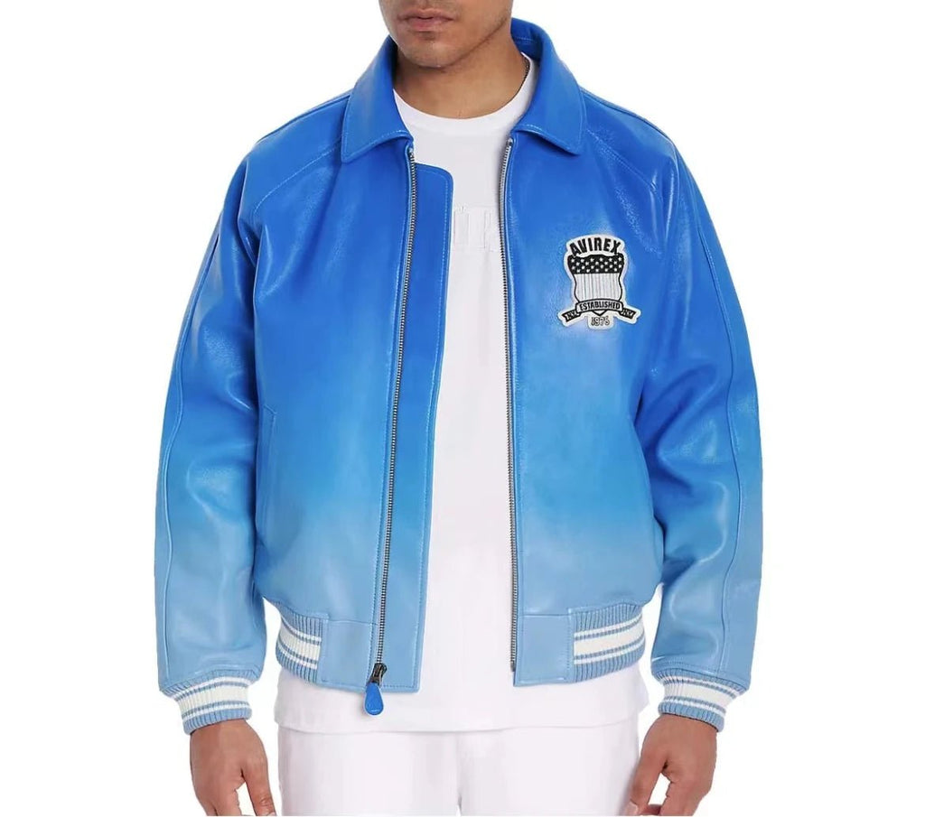 Men Hip Hop Sheep skin Varsity Jacket Embroidered Diamond Classic Casual - StepByStep