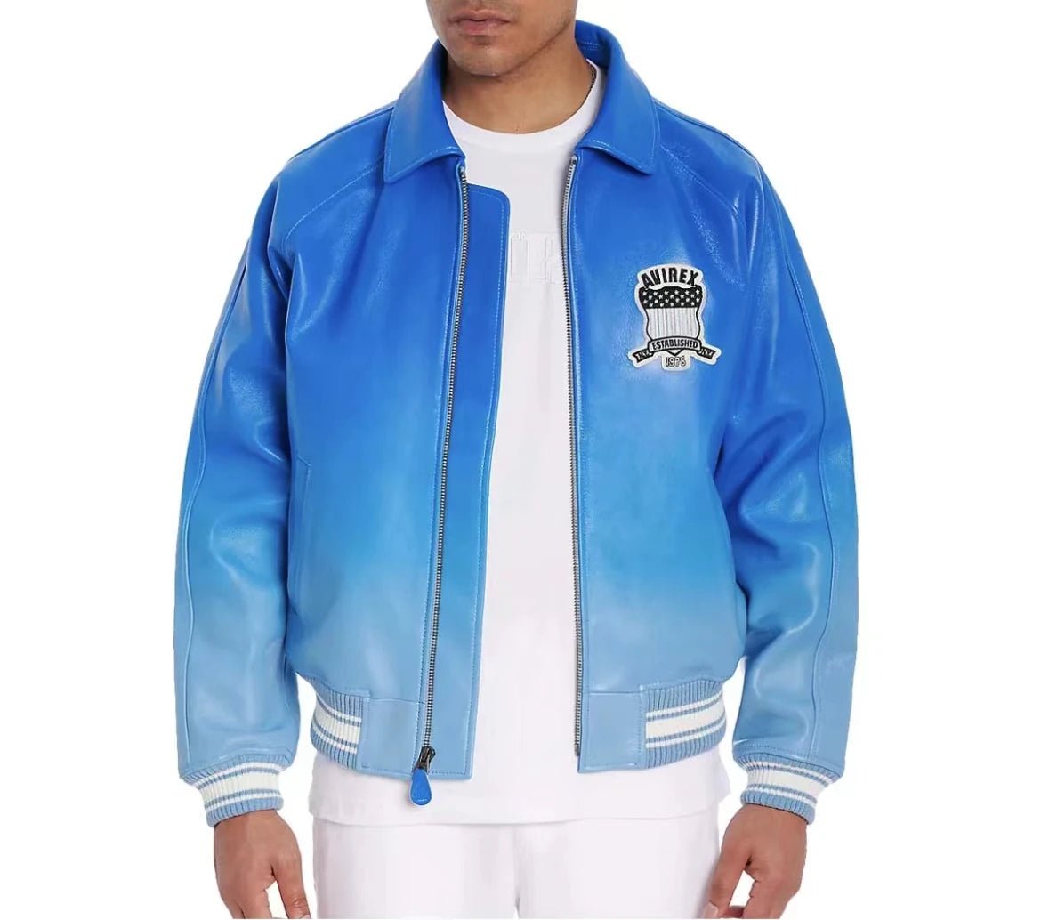 Men Hip Hop Sheep skin Varsity Jacket Embroidered Diamond Classic Casual - StepByStep