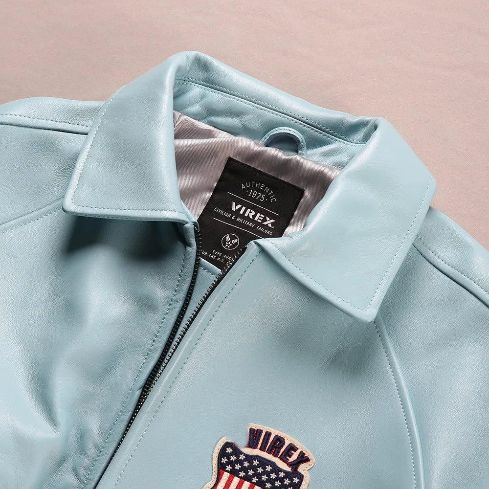 Men Hip Hop Sheep skin Varsity Jacket Embroidered Diamond Classic Casual - StepByStep