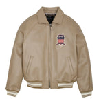 Men Hip Hop Sheep skin Varsity Jacket Embroidered Diamond Classic Casual - StepByStep