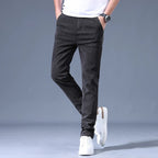 Men's 2026 Spring/Summer Business Pants - Slim Fit Elastic Cotton Casual Trousers - StepByStepNow